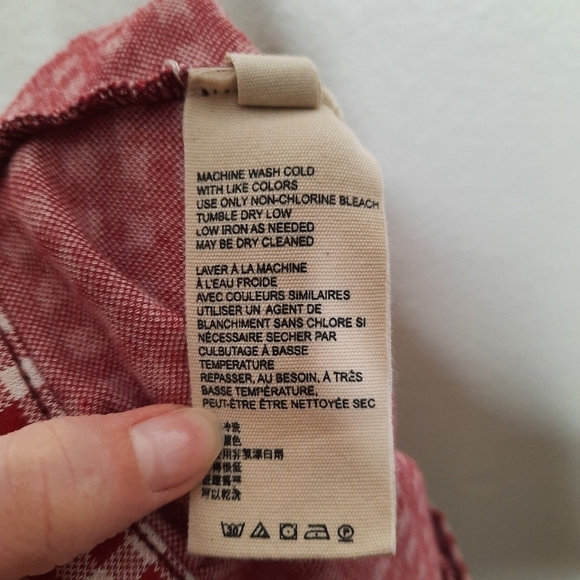 Free People Red and White Checkered Skinny Pants - Picture 6 of 7